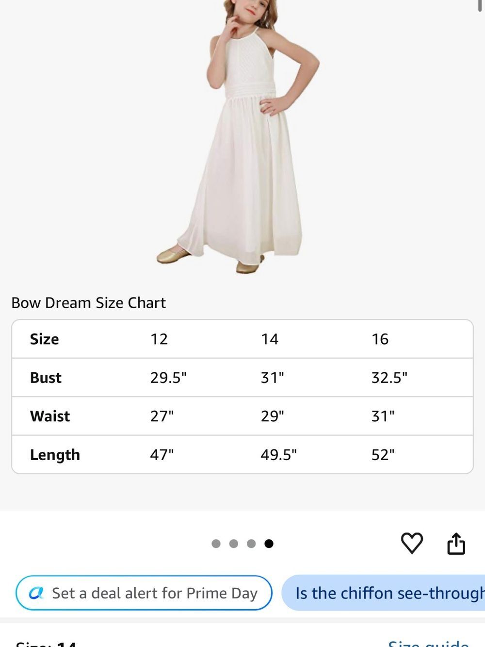 Girls' Pale Lavender Chiffon Formal Dress - Picture 4 of 6